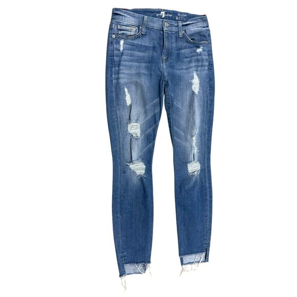 7 For all Mankind the ankle skinny Jeans size 26 - Picture 2 of 9